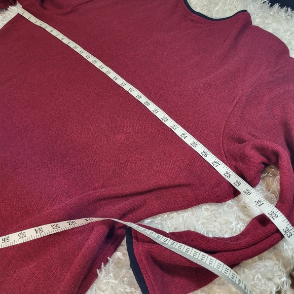 Teddi Women's Blouse Career Top, Burgundy/ Wine, Size 3X - Picture 8 of 9